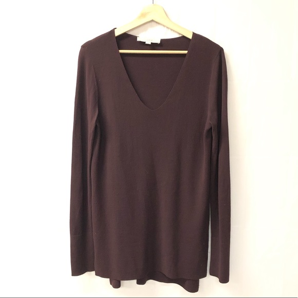 Tunique Haut Femme Ann Taylor LOFT - Taille XS - Marron (Tan) - Manches Longues En Coton Stretch - Neuf Sans étiquette